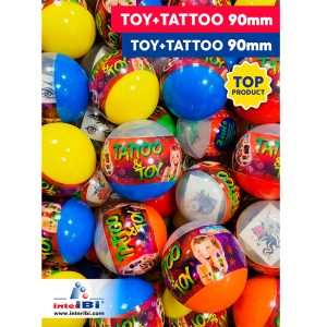 BOLA C/REGALO 90MM TOY +TATTOO