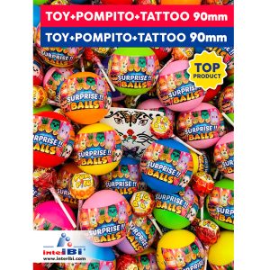 BOLA C/REGALO 90MM TOY-POMPITO-TATTOO