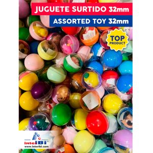 BOLA 32MM CON JUGUETES SURTIDOS